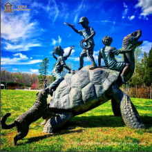 Outdoor Popular Large Life Size Animal Statue Real Bronze Tortoise Sculpture